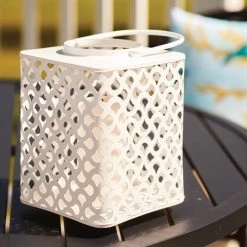 Lanterne Allen + Roth, 9 po, acier doux, blanc -ALLEN + ROTH Soldes Boutique 44945112e L