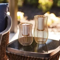 Lanterne Hurricane Allen + Roth, 12,25 po, acier, or -ALLEN + ROTH Soldes Boutique 44945118c L