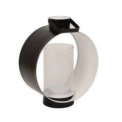 Lanterne suspendue City Oasis Allen + Roth, 14 po, noir et blanc