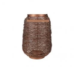 Petite lanterne en fil métallique Allen + Roth, acier doux, 8,4 po x 12 po, cuivre