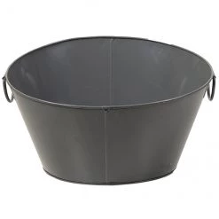 Seau à breuvage rond Allen + Roth, métal, gris