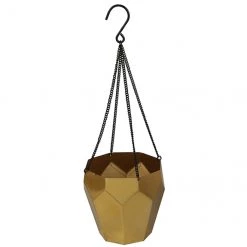 Jardinière suspendue octogonale Allen + Roth, métal, 6,2 po, or