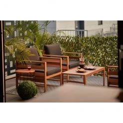 Ensemble de tables ou support de plante Allen + Roth, métal et bois -ALLEN + ROTH Soldes Boutique 44945153c L