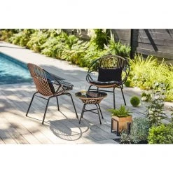 Jardinière en bois et métal noir Allen + Roth de 9 po L x 10 po H (2/pqt) -ALLEN + ROTH Soldes Boutique 44945167c L