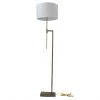 Lampe sur pied allen + roth, 14,97 po x 65,95 po, acier/tissu, or doux