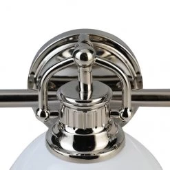 Applique murale Allen + Roth pour meuble-lavabo, métal, 24,5 po, nickel poli et blanc 9 Applique murale Allen + Roth pour meuble-lavabo, métal, 24,5 po, nickel poli et blanc -ALLEN + ROTH Soldes Boutique 45095006e L