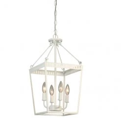 Chandelier Allen + Roth à 4 ampoules (blanc mat)