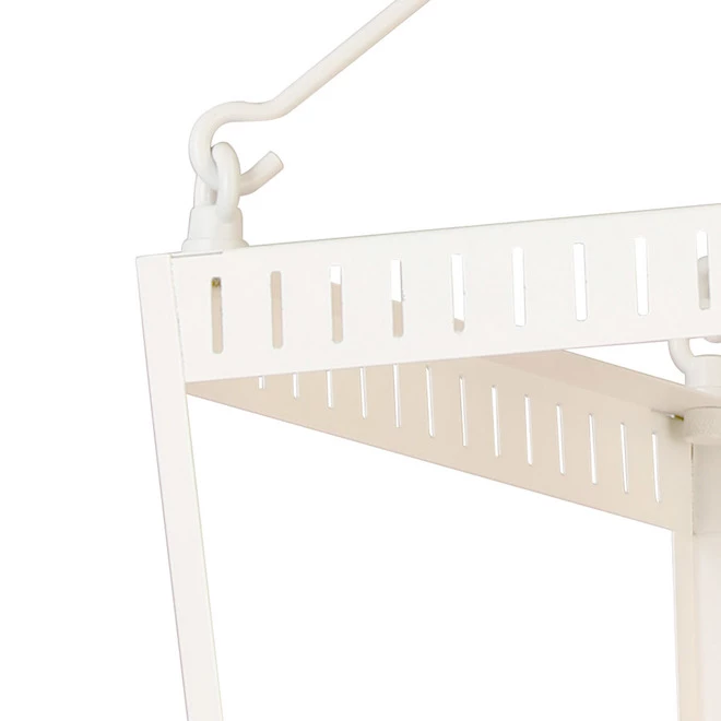 Chandelier Allen + Roth à 4 ampoules (blanc mat) 3 Chandelier Allen + Roth à 4 ampoules (blanc mat) – Image 3