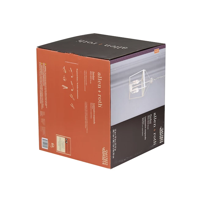 Chandelier Allen + Roth à 4 ampoules (blanc mat) 5 Chandelier Allen + Roth à 4 ampoules (blanc mat) – Image 5