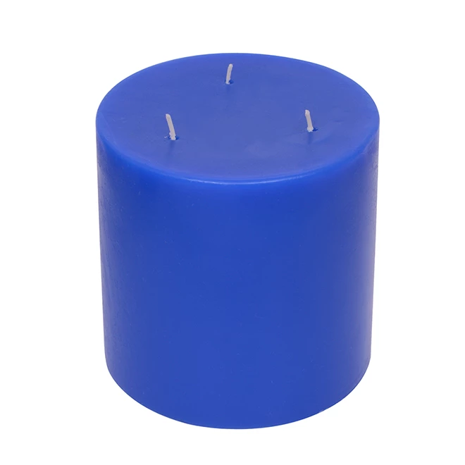 ALLEN + ROTH Bougie pilier à 3 mèches, 5" x 5", Palm Paradise, bleu cobalt 1 ALLEN + ROTH Bougie pilier à 3 mèches, 5" x 5", Palm Paradise, bleu cobalt