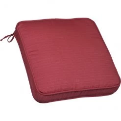Coussin de siège Ribbon Red de Allen + Roth, oléfine, 20 po x 20 po x 5 po, rouge