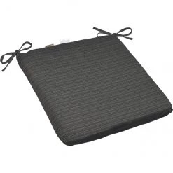 Coussin de siège de patio Allen + Roth en oléfine de haute qualité, 18 po x 19 po x 2,5 po, anthracite