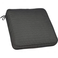 Coussin de siège de patio Allen + Roth, oléfine de haute qualité, 20 po x 20 po x 5 po, anthracite