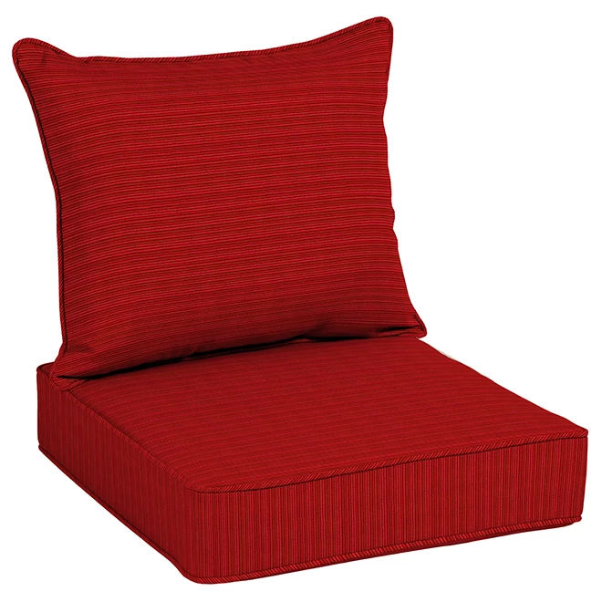 Coussin de siège de patio Allen + Roth, oléfine de haute qualité, 46 po x 25 po x 6 po, rouge 1 Coussin de siège de patio Allen + Roth, oléfine de haute qualité, 46 po x 25 po x 6 po, rouge