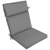 Coussin de chaise Allen + Roth, oléfine, 44 po x 21 po, gris
