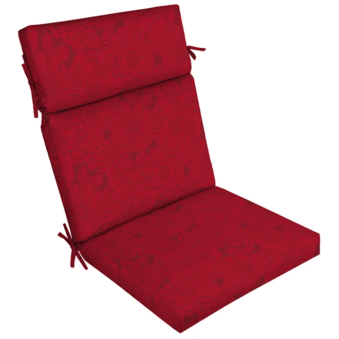 Coussin de chaise à dossier haut Allen + Roth, polyester, 21 po x 44 po, rouge 1 Coussin de chaise à dossier haut Allen + Roth, polyester, 21 po x 44 po, rouge