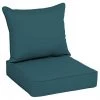 Coussin de chaise à haut dossier Allen + Roth, polyester, 25 po x 46 po, bleu
