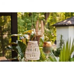 Lanterne Allen + Roth en jute naturel, verre clair et or 7 Lanterne Allen + Roth en jute naturel, verre clair et or -ALLEN + ROTH Soldes Boutique 48215012c L