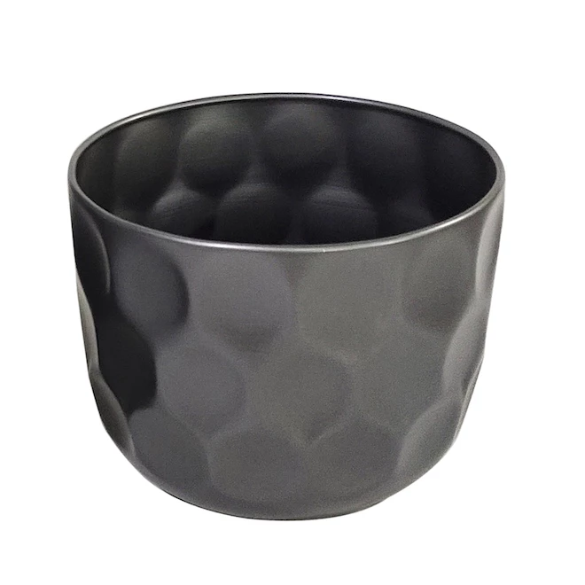 Jardinière ronde Allen + Roth motif hexagonal graphite 7,75 po 1 Jardinière ronde Allen + Roth motif hexagonal graphite 7,75 po