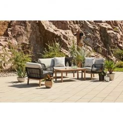 Table basse pour patio Positano Allen + Roth, 23,03 po x 17,52 po x 41,14, brun -ALLEN + ROTH Soldes Boutique 48655140e L