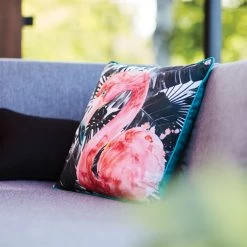 Coussin extérieur flamant Allen + Roth, 18-in x 18-in, imprimé -ALLEN + ROTH Soldes Boutique 49235052c L