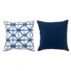 Coussin Shibori extérieur Allen + Roth,18 po x 18 po, bleu