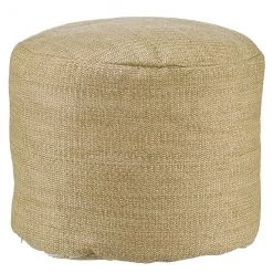 ALLEN + ROTH Pouf Allan + Roth, 18 po x 14 po, polyester, faux jute