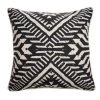Coussin décoratif Allen + Roth, motif géométrique, 18 po x 18 po, blanc et noir