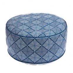 Pouf gonflable allen + roth extérieur à motif géométrique, 20 po x 10 po, polyester, multicolore