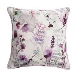 Coussin extérieur Allen + Roth à motif fleuri, 18 po x 18 po, polyester, rose