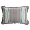 Coussin extérieur Allen + Roth avec rayures, 12 po x 18 po, polyester, vert et gris