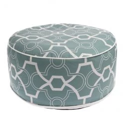 Pouf gonflable allen + roth pour l'extérieur, maillons, 20 po x 10 po, bleu