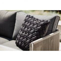 ALLEN + ROTH Coussin d'extérieur Style Selections, polyester, gris, 18 po x 18 po -ALLEN + ROTH Soldes Boutique 49235135c L