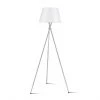 Lampe sur trépied allen + roth, 59 po, métal/tissu, nickel brossé/blanc