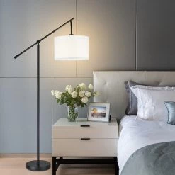 Lampe sur pied allen + roth avec bras articulé, 60 po, métal et lin, noir 7 Lampe sur pied allen + roth avec bras articulé, 60 po, métal et lin, noir -ALLEN + ROTH Soldes Boutique 63745008c L