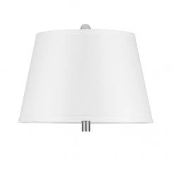 Lampe sur pied allen + roth avec boules de verre, 59,75 po, métal/tissu, nickel brossé/blanc cassé -ALLEN + ROTH Soldes Boutique 63745017c L