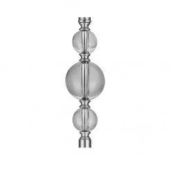 Lampe sur pied allen + roth avec boules de verre, 59,75 po, métal/tissu, nickel brossé/blanc cassé -ALLEN + ROTH Soldes Boutique 63745017d L
