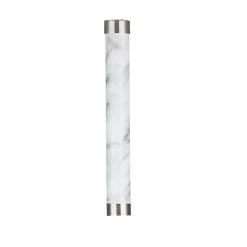 Lampe sur pied allen + roth, style marbré, 62 po, métal/lin, nickel brossé/blanc -ALLEN + ROTH Soldes Boutique 63745018e L