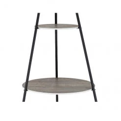 Lampe sur trépied allen + roth avec tablettes, 62 po, métal, noir/blanc -ALLEN + ROTH Soldes Boutique 63745023e L