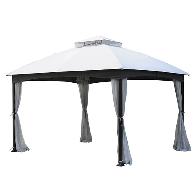 Abri-soleil Allen + Roth brun et toît gris souple 12 pi x 10 pi 1 Abri-soleil Allen + Roth brun et toît gris souple 12 pi x 10 pi