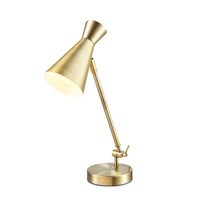 ALLEN + ROTH Lampe de bureau Catalina Industriel laiton antique 19,75 po 2 ALLEN + ROTH Lampe de bureau Catalina Industriel laiton antique 19,75 po – Image 2