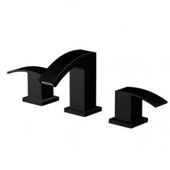 Robinet de lavabo Amari à 2 poignées Allen + Roth, noir mat
