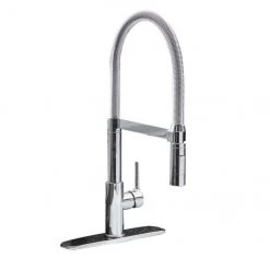 Robinet de cuisine Rhys Allen + Roth, 1 poignée pivotante, chrome poli