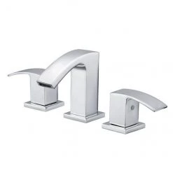 Robinet de salle de bain à 2 poignées Allen + Roth Amari, chrome