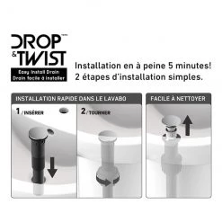 Robinet de lavabo Allen + Roth Veda, 1 poignée, chrome -ALLEN + ROTH Soldes Boutique 80375183c L